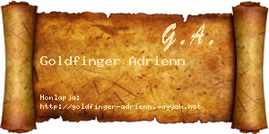 Goldfinger Adrienn névjegykártya